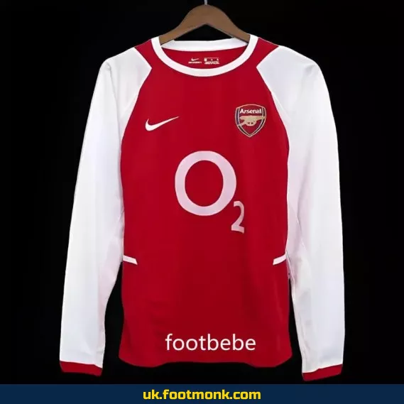Arsenal home long-sleeved vintage jersey 2002 2004.
