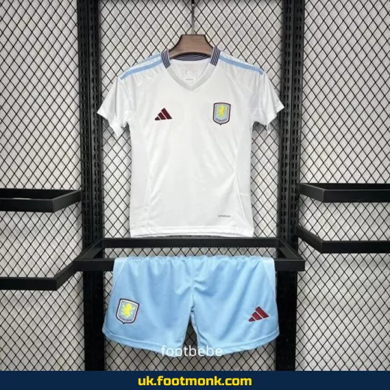 Aston Villa away jersey for kids 2024-2025.
