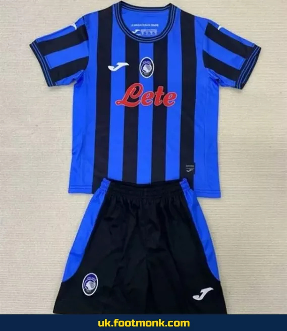 Atalanta home jersey for kids 2024-2025.