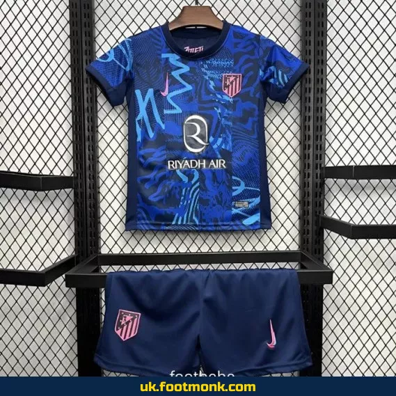 Atletico Madrid Kids 2024-2025 Third Jersey.