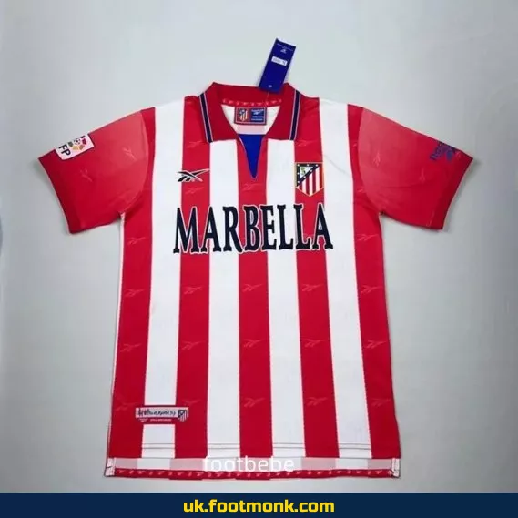 Atletico Madrid 1998 1999 home vintage jersey.