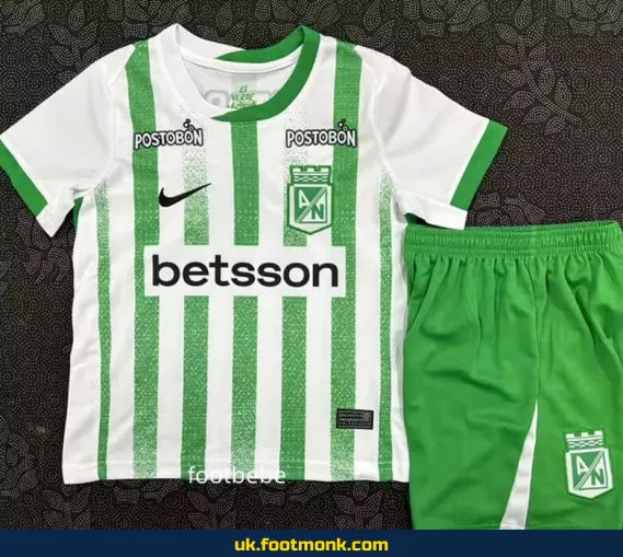 Atlético Nacional home jersey for kids 2025 2026.
