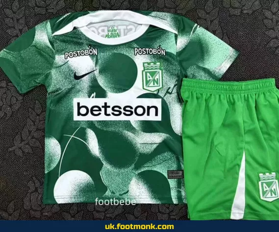 Atlético Nacional children's jersey 2025 2026 green.