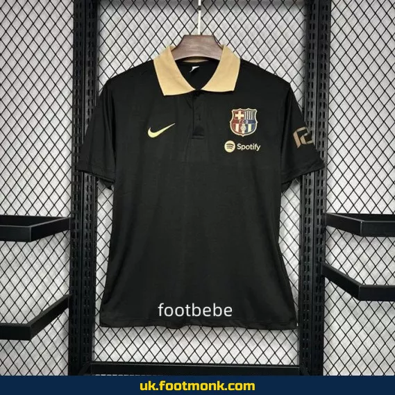 Barcelona 2024 2025 black polo jersey.