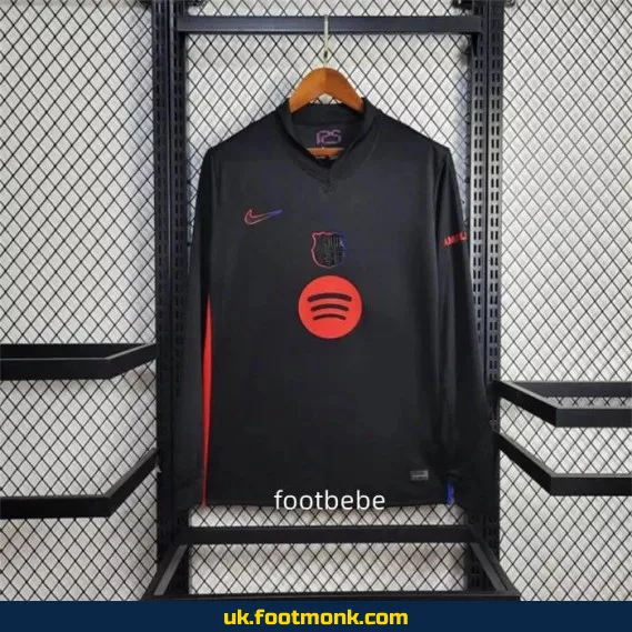 Barcelona 2024 2025 away black long sleeves jersey.