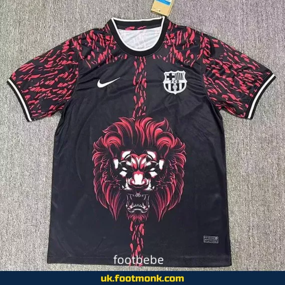 Barcelona jersey 2024 2025 red lion.