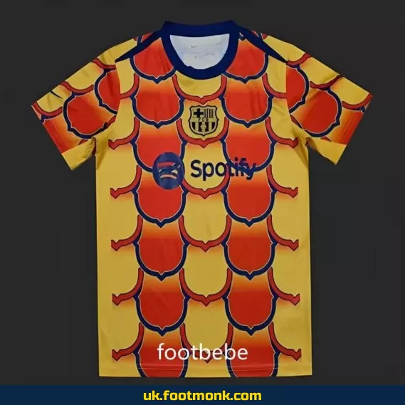 Barcelona 2024 orange training jersey.