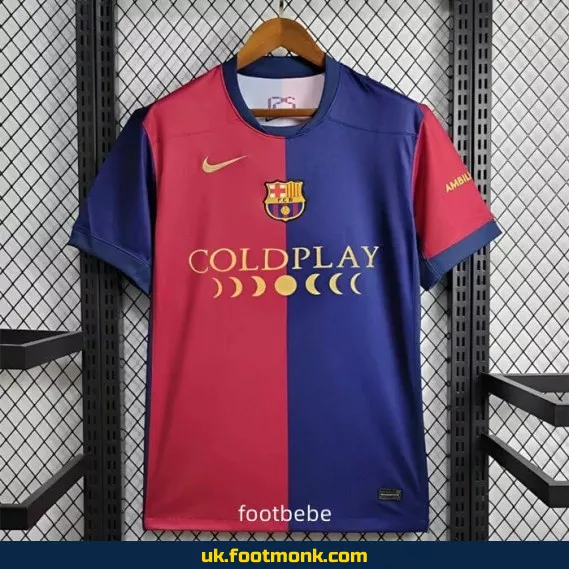 Barcelona Coldplay 2024 2025 home jersey.