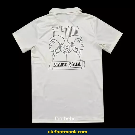 Barcelona Jersey Lamine Yamal 2024 2025 WHITE POLO.