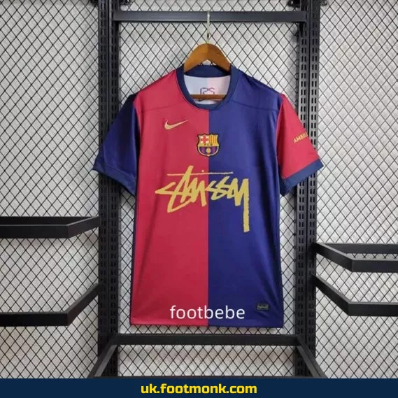Barcelona Stussy home jersey 2024 2025.