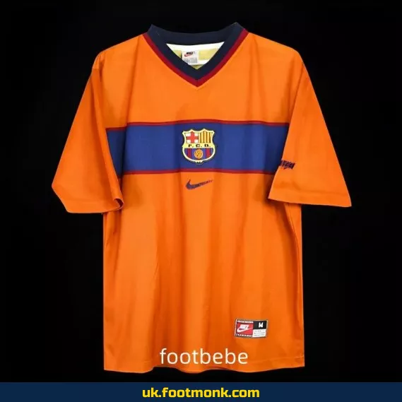 Barcelona 1999 2000 Third orange vintage jersey.