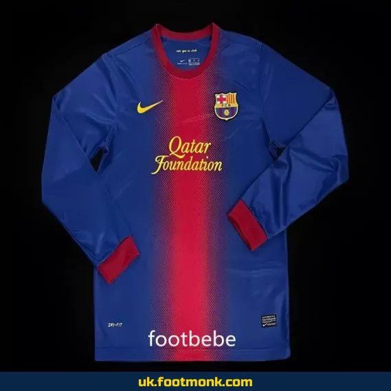 Barcelona 2012-2013 home long-sleeved vintage jersey.