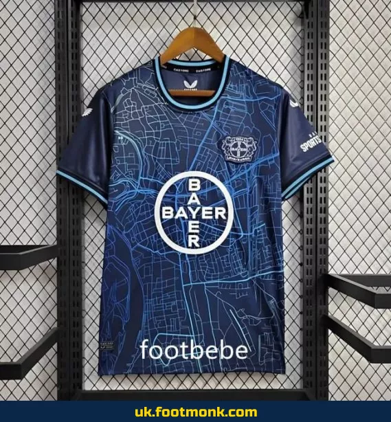 Bayer 04 Leverkusen 2024-2025 jersey charcoal.