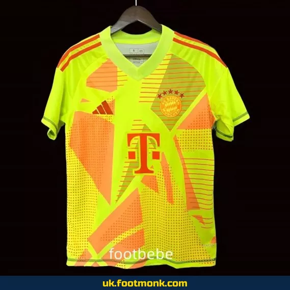Bayern Munich 2024 2025 fluorescent green goalkeeper jersey.