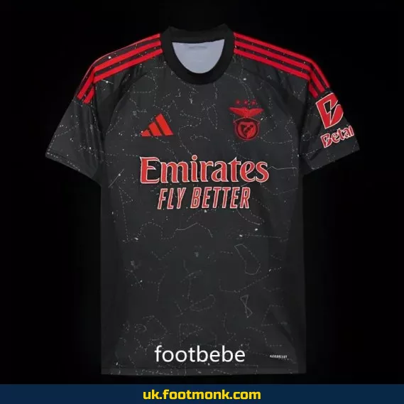 Benfica away black jersey 2024 2025.