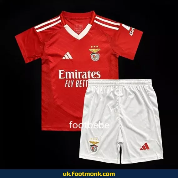 Benfica home red kids' jersey 2024 2025.