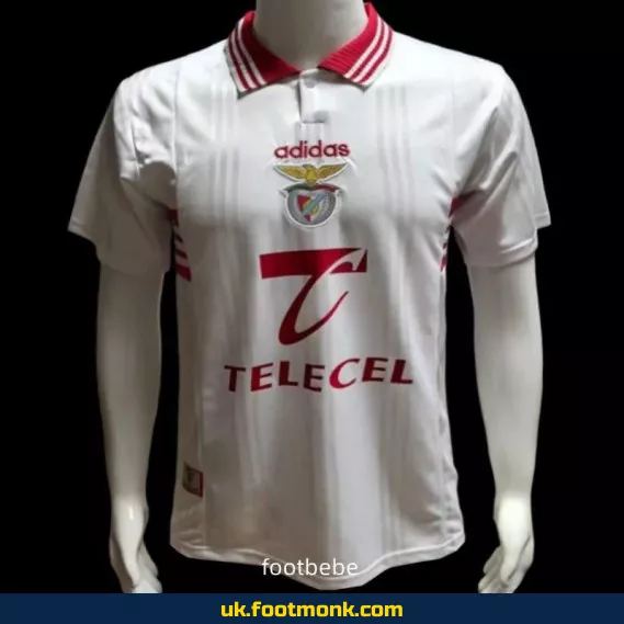 Benfica Vintage 1997-1999 away white jersey.