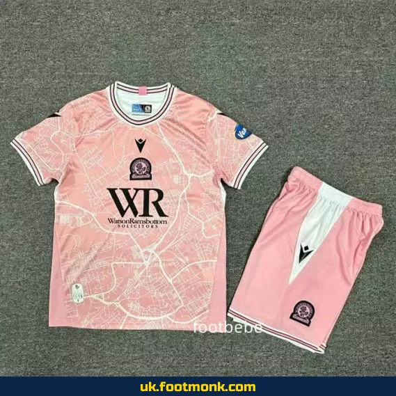 Blackburn Rovers Kids Jersey 2024 2025 pink.