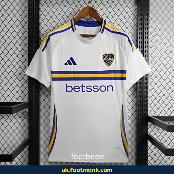 Boca Juniors 2024 2025 away white jersey.