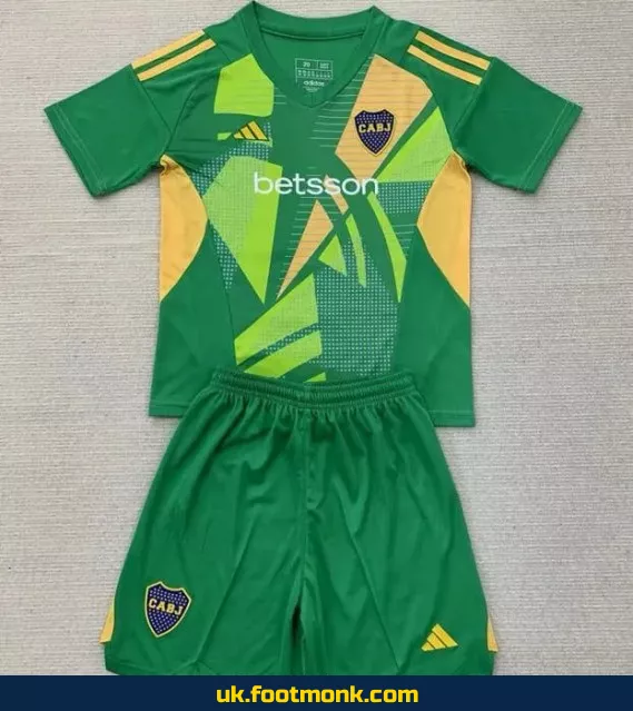 Boca Juniors 2024 2025 goalkeeper jersey for kids.