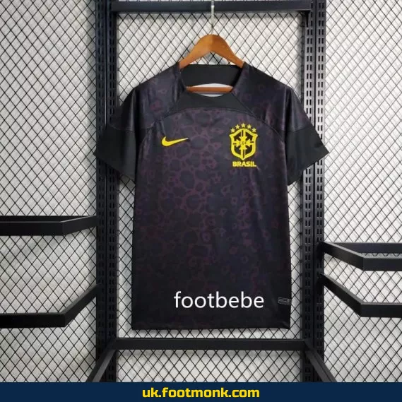 Brazil 2023 2024 goalkeeper black jersey.