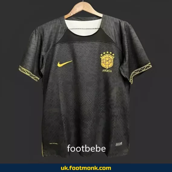 Brazil 2023 2024 black training jersey.