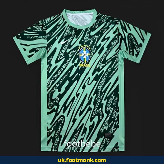 Brazil 2024 2025 goalkeeper jersey green.
