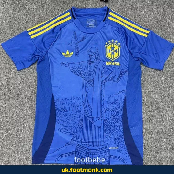 Brazil 2025 2026 retro blue jersey.