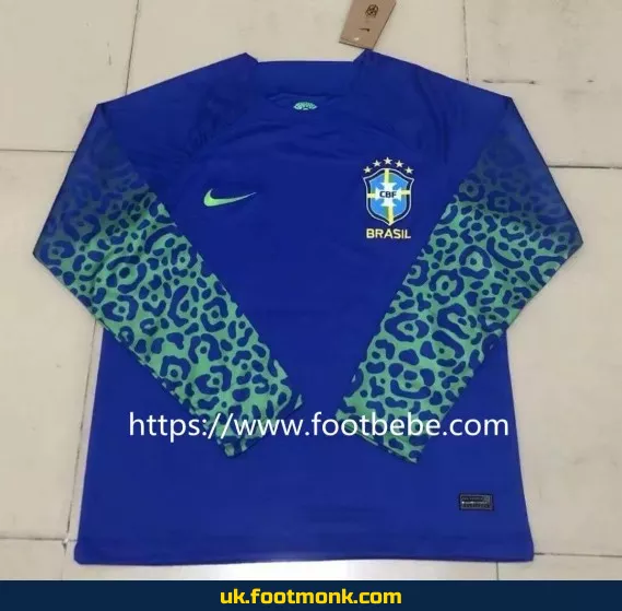 Brazil World Cup 2022 long sleeves away jersey.