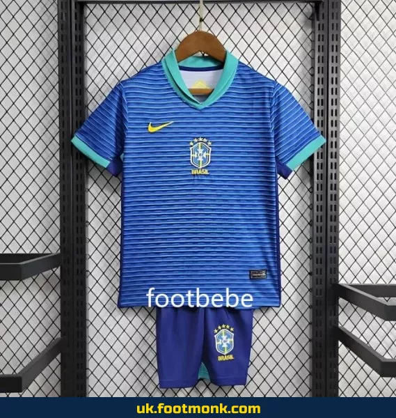 Brazil 2024 special edition blue kids' jersey.