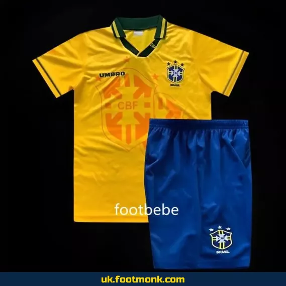 Brazil 1994 home vintage jersey for kids.