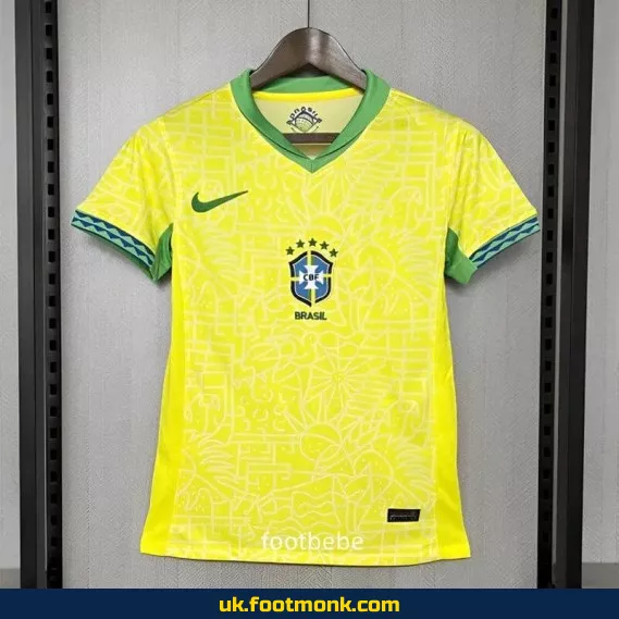 Brazil Women's Home Jersey 2024 2025 yellow.
