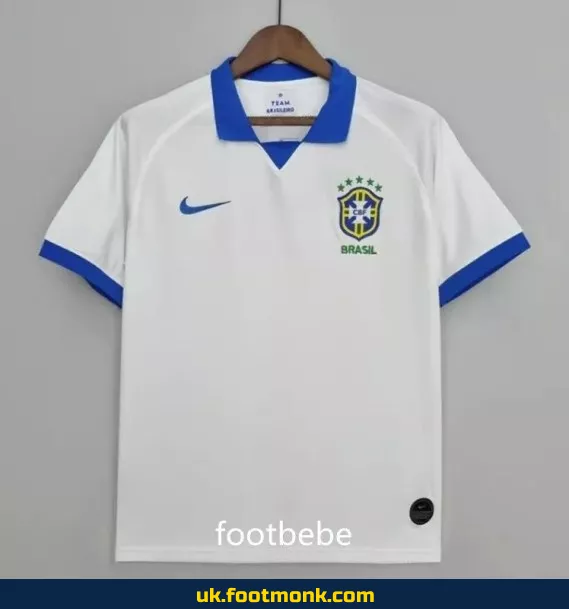 Brazil 2019 Vintage Away White Jersey.