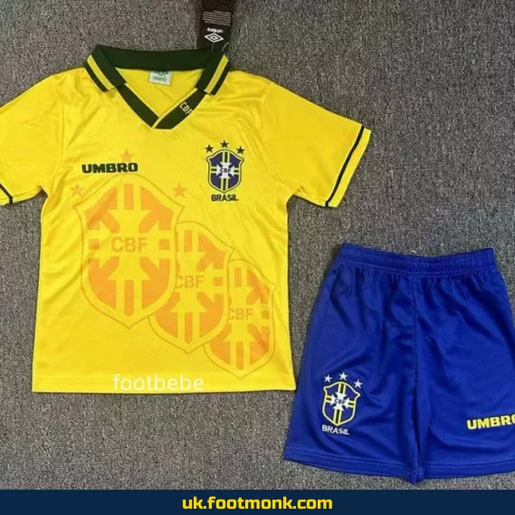Brazil 1994 home vintage jersey for kids.