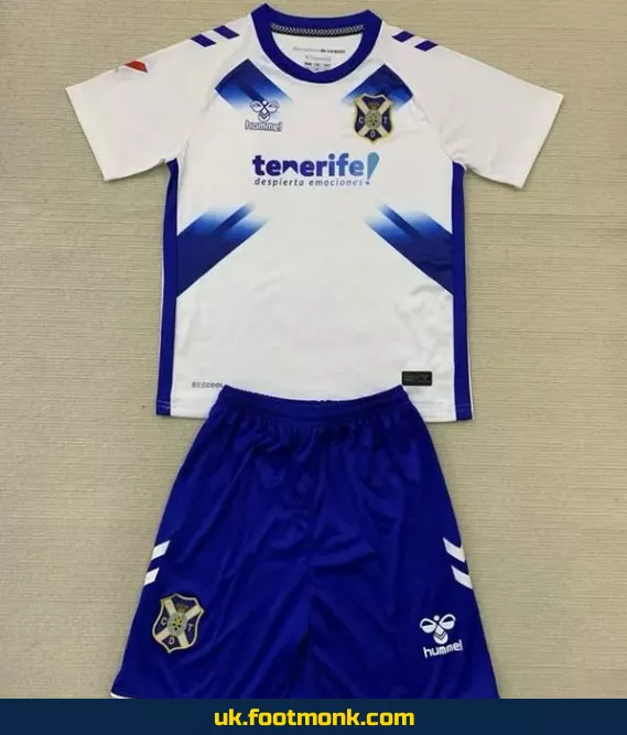 Home White CD Tenerife Kids Jersey 2024 2025.