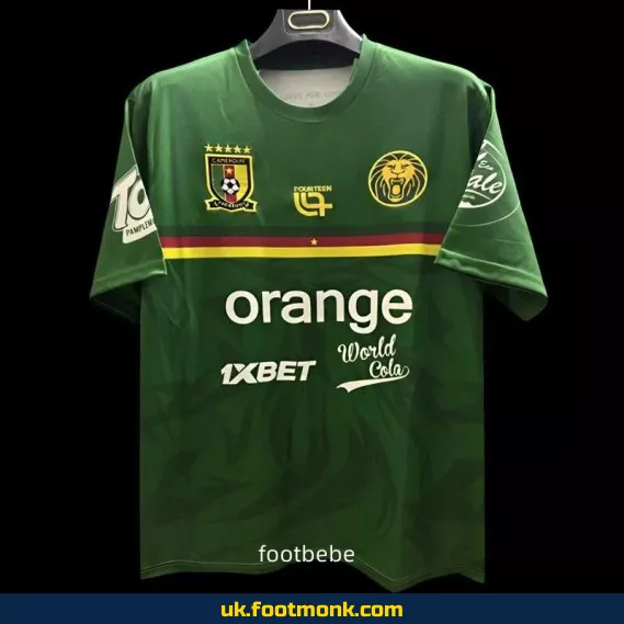 Cameroon 2025 2026 training green jersey.