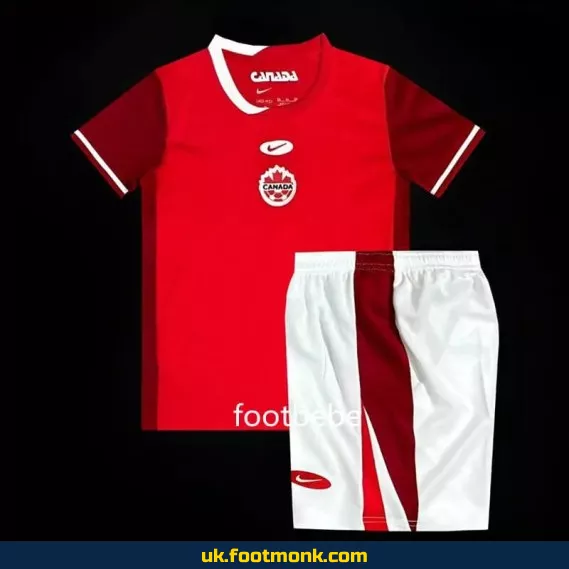 Canada Home Red Kids Jersey 2024 2025.