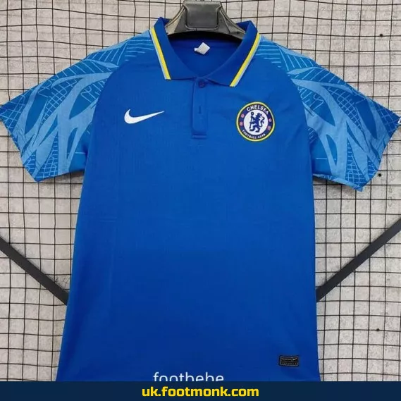 Chelsea 2024 2025 blue polo shirt.