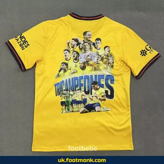 Club América 2024 jersey three yellow championships.