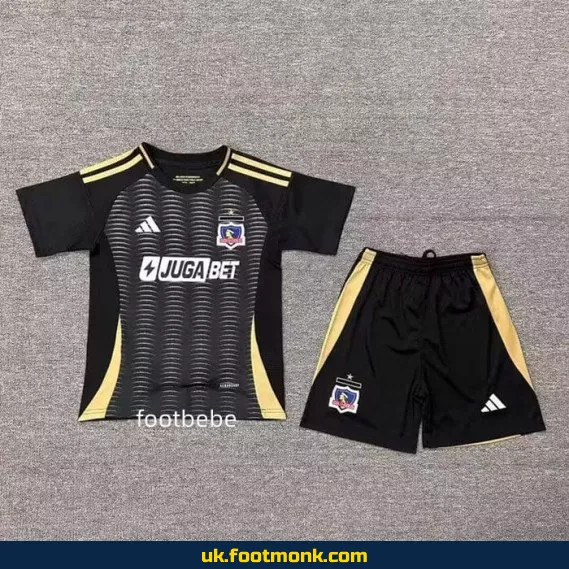 Colo-Colo away black kids' jersey 2025 2026.