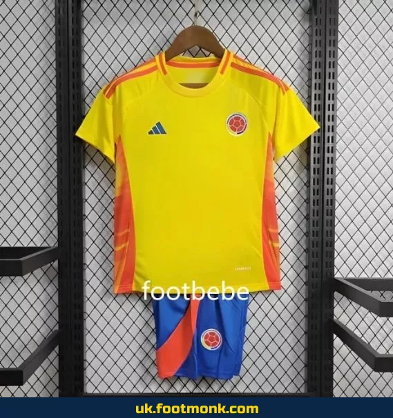 Colombia home yellow jersey for kids 2024 2025.