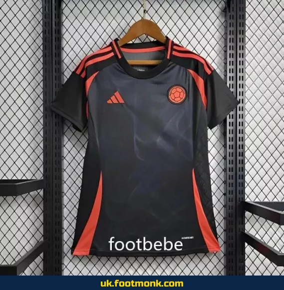 Colombia women's away black jersey 2024 2025.