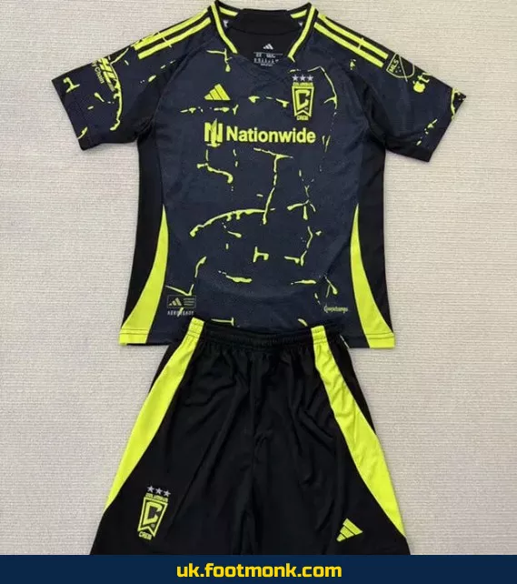Columbus Crew away jersey for kids 2025-2026.