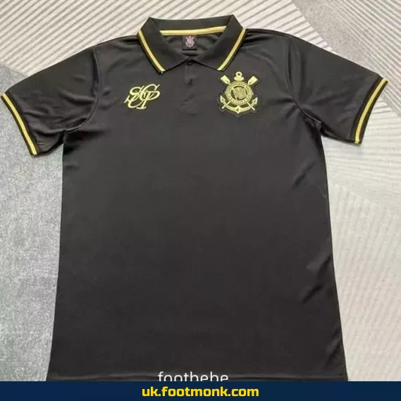 Corinthians 2025-2026 black polo jersey.