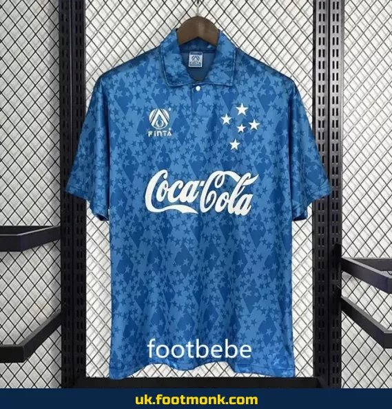 Cruzeiro Vintage 1993 1994 home blue jersey.