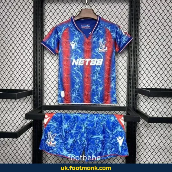 Crystal Palace home jersey for kids 2024-2025.