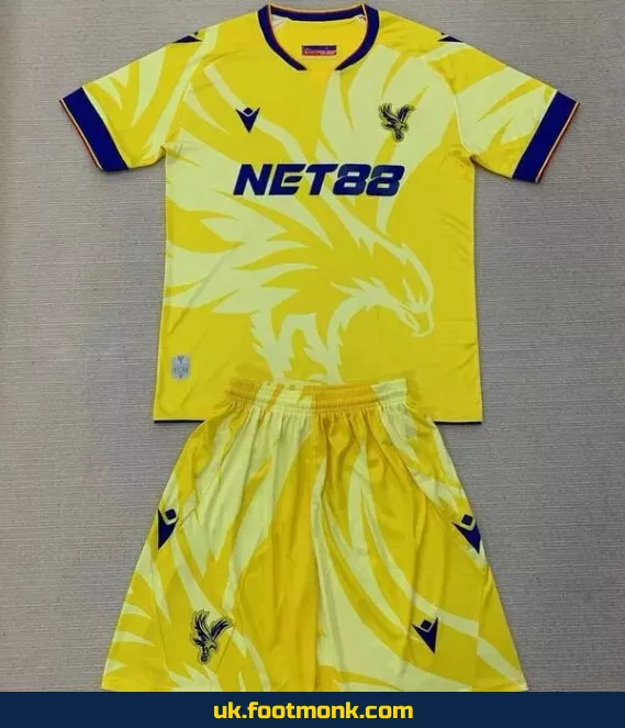 Crystal Palace away yellow kids' kit 2024-2025.