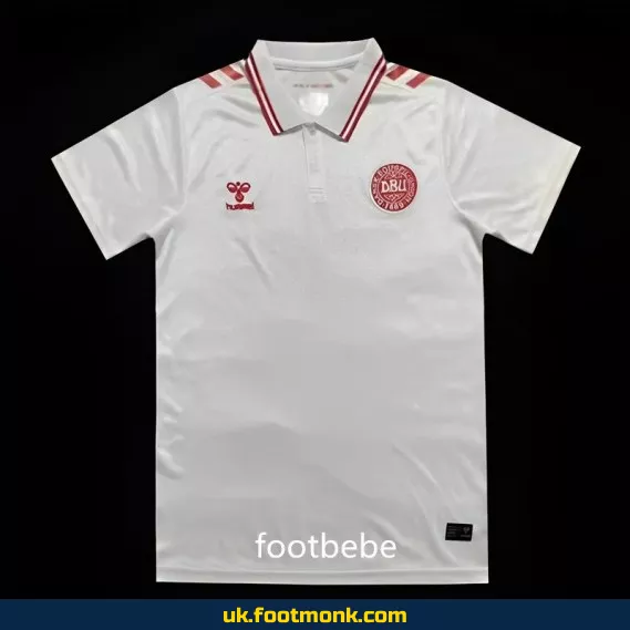 Denmark away jersey 2024 2025 White.