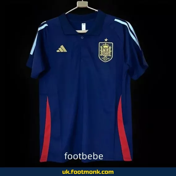 Spain 2024 jersey navy blue polo.