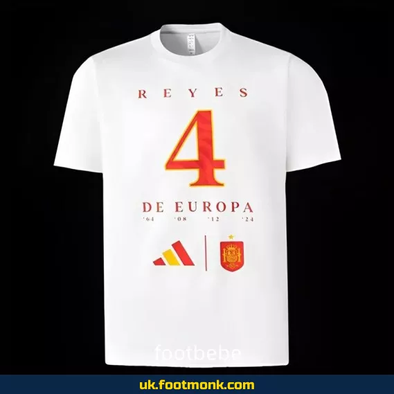 Spain Euro 2024 white jersey t-shirt.